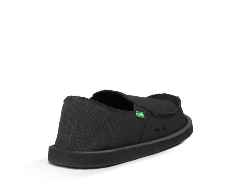 Men Sanuk Vagabond Sidewalk Surfers Black | ELK802639