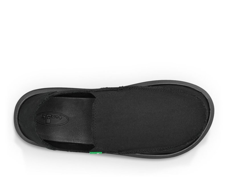 Men Sanuk Vagabond Sidewalk Surfers Black | ELK802639