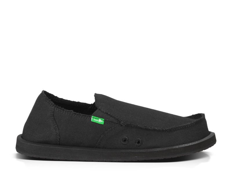 Men Sanuk Vagabond Sidewalk Surfers Black | ELK802639