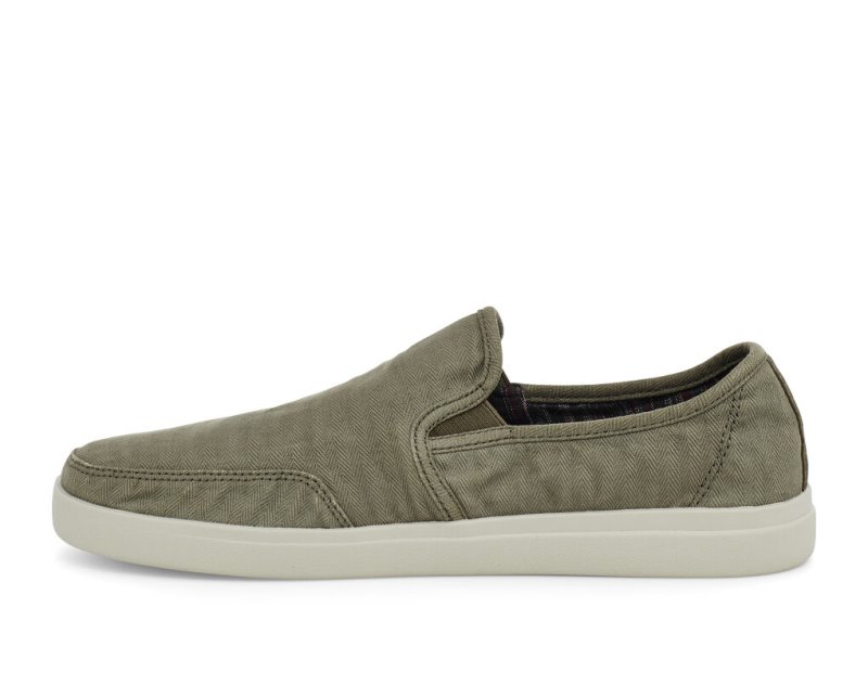 Men Sanuk Vagabond Slip On Sneaker Wash Vegan Sidewalk Surfers Olive | YBU301469