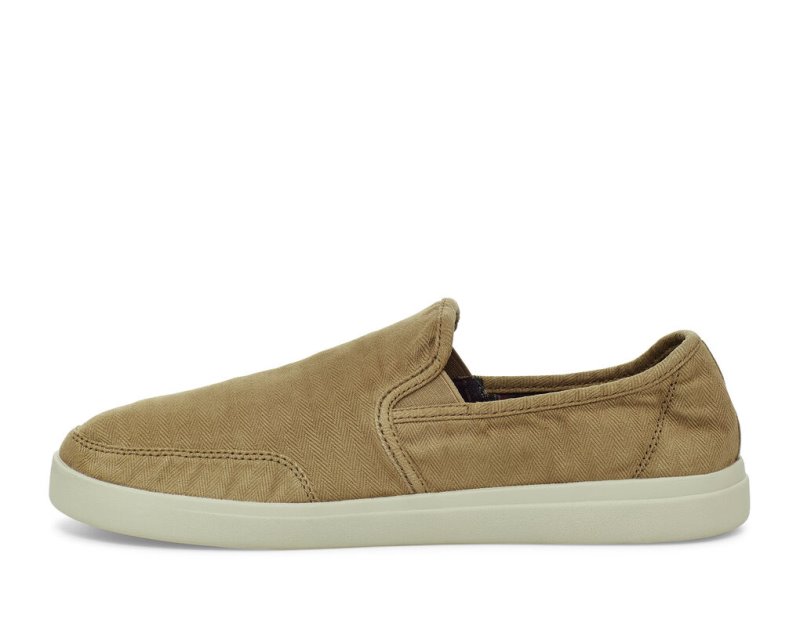 Men Sanuk Vagabond Slip On Sneaker Wash Vegan Shoes Khaki | BLG324576