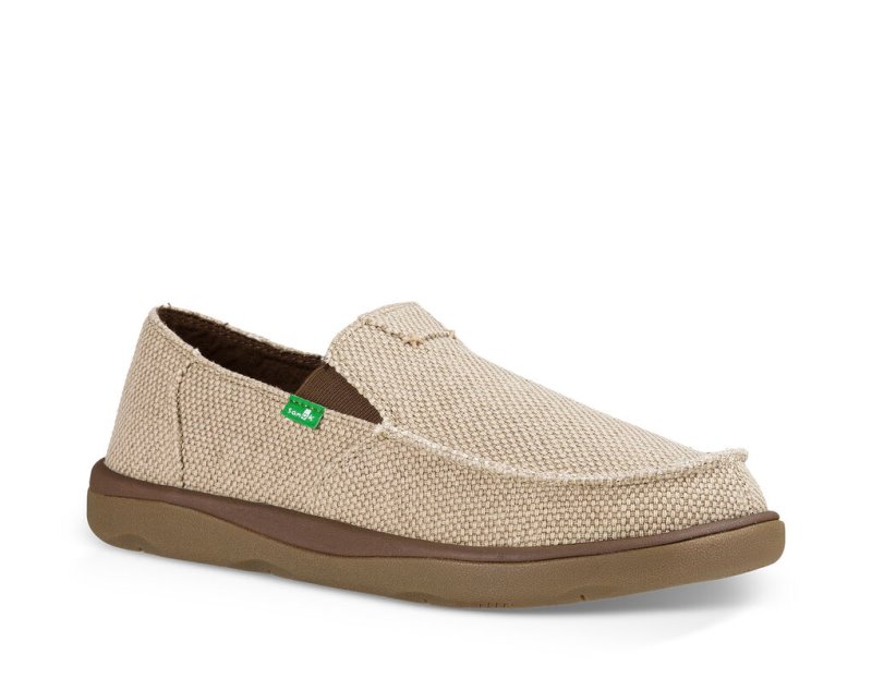 Men Sanuk Vagabond Tripper Shoes Beige | OHB852963