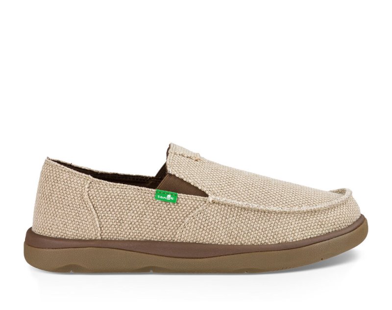 Men Sanuk Vagabond Tripper Shoes Beige | OHB852963