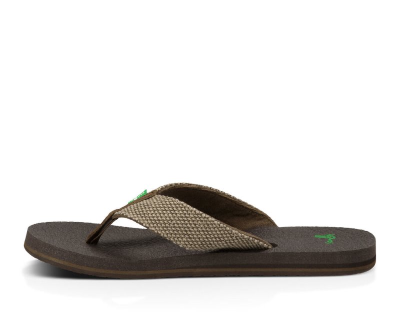 Men Sanuk Yogi 4 Flip Flip Flops Brown | RPJ710534