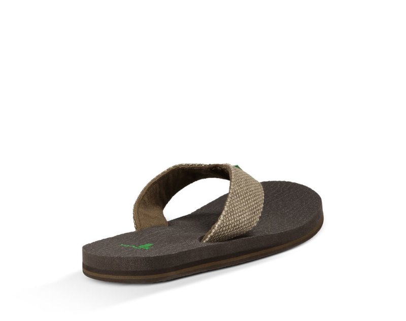 Men Sanuk Yogi 4 Flip Flip Flops Brown | RPJ710534