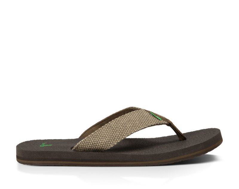 Men Sanuk Yogi 4 Flip Flip Flops Brown | RPJ710534