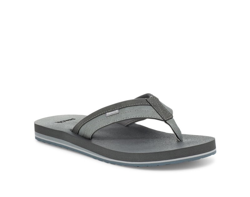 Men Sanuk Ziggy Water Friendly Flip Flops Grey | UED637489