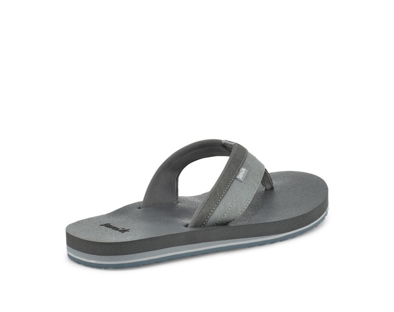 Men Sanuk Ziggy Water Friendly Flip Flops Grey | UED637489