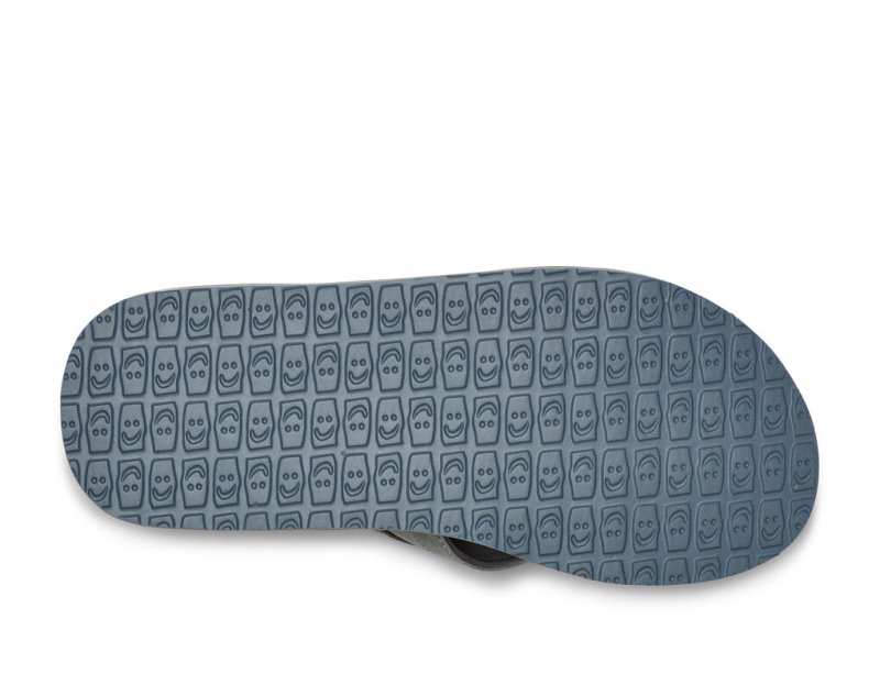 Men Sanuk Ziggy Water Friendly Flip Flops Grey | UED637489