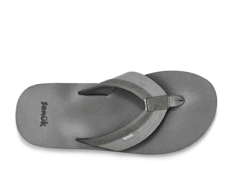 Men Sanuk Ziggy Water Friendly Flip Flops Grey | UED637489