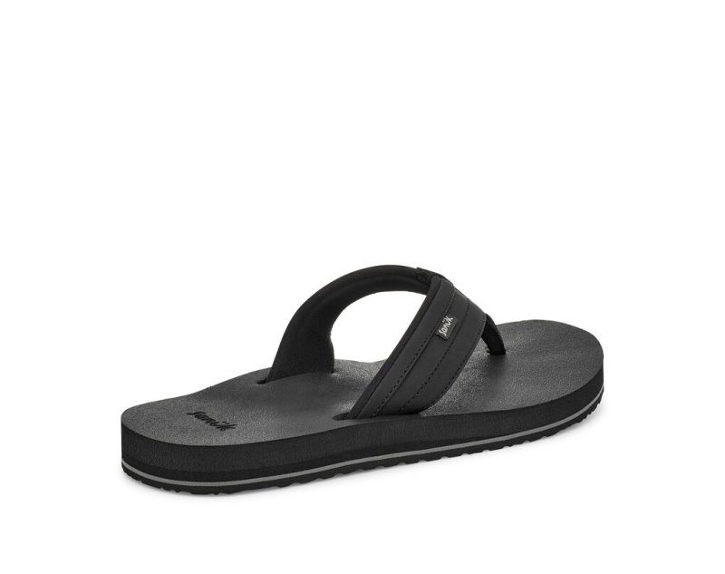 Men Sanuk Ziggy Water Friendly Flip Flops Black | XEW657089