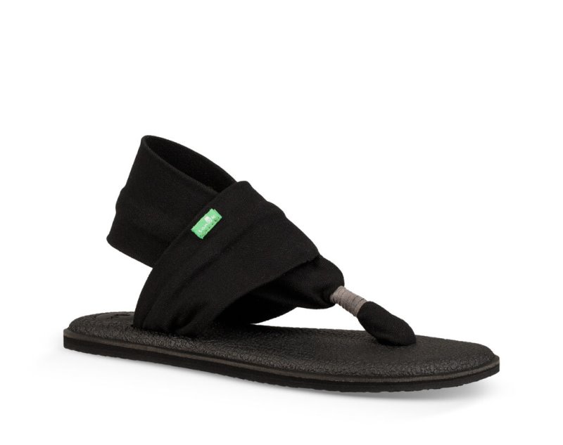 Women Sanuk 2 Sandals Black | AKU210357