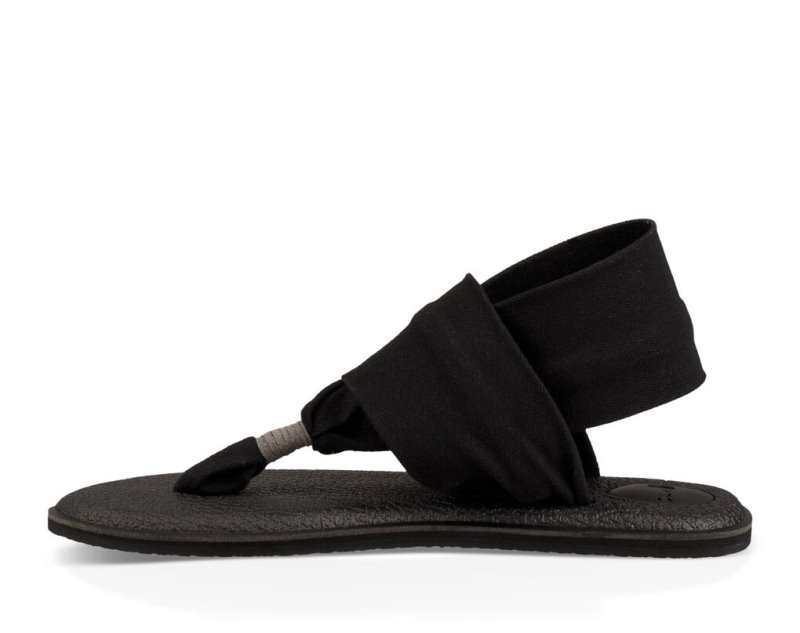 Women Sanuk 2 Sandals Black | AKU210357