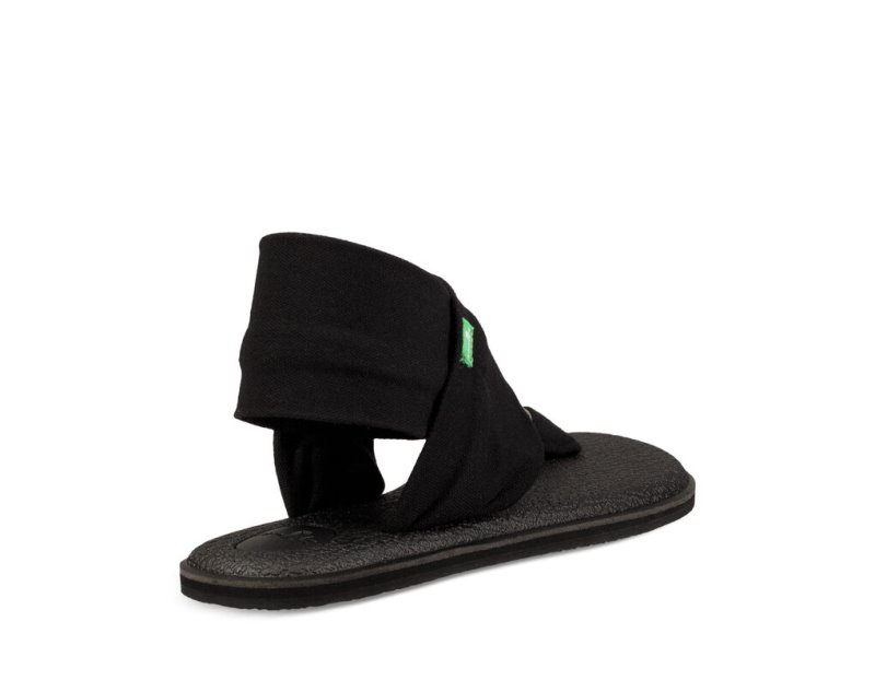 Women Sanuk 2 Sandals Black | AKU210357