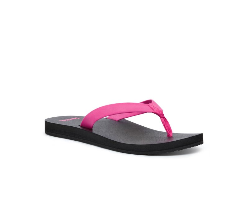 Women Sanuk Ashland St Vegan Flip Flops Pink | GTI928107