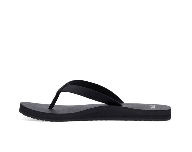 Women Sanuk Ashland St Vegan Flip Flops Black | CAS427908