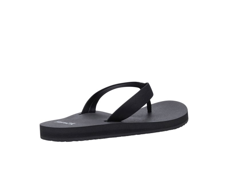 Women Sanuk Ashland St Vegan Flip Flops Black | CAS427908