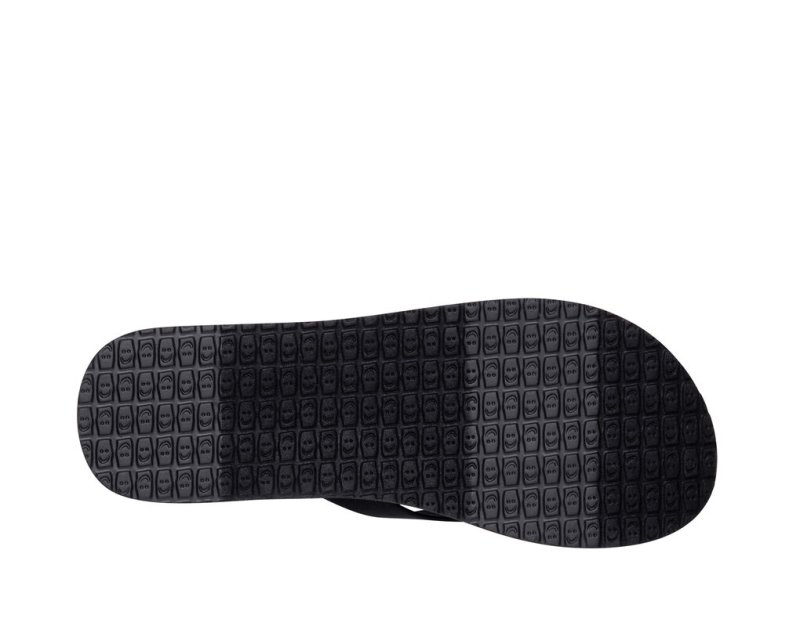 Women Sanuk Ashland St Vegan Flip Flops Black | CAS427908