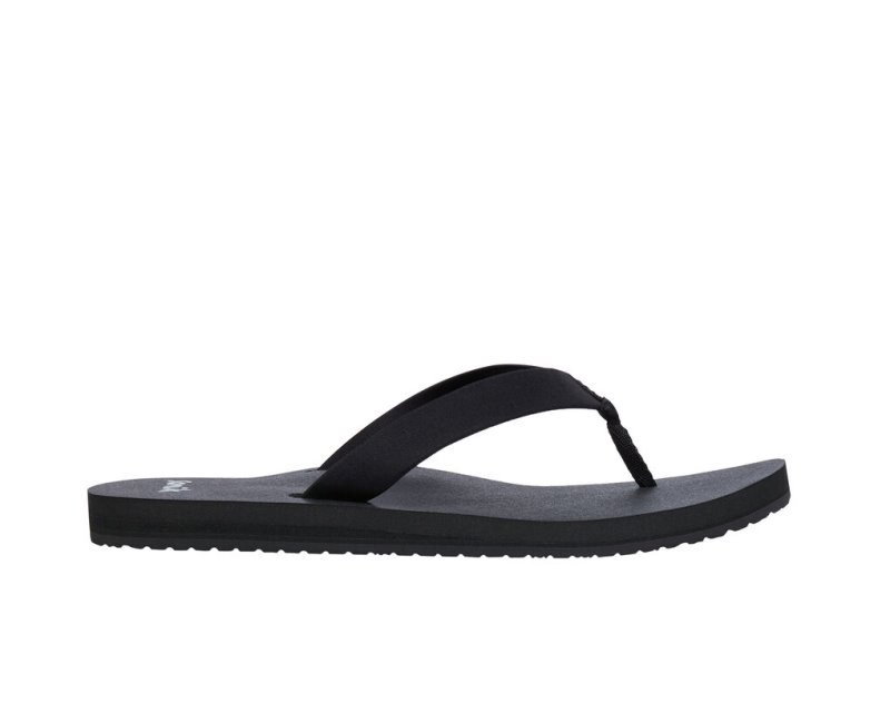 Women Sanuk Ashland St Vegan Flip Flops Black | CAS427908