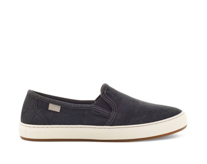 Women Sanuk Avery Hemp Vegan Sidewalk Surfers Black | OBF854196