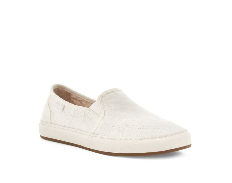 Women Sanuk Avery Hemp Vegan Slip On Shoes White | BCP158270