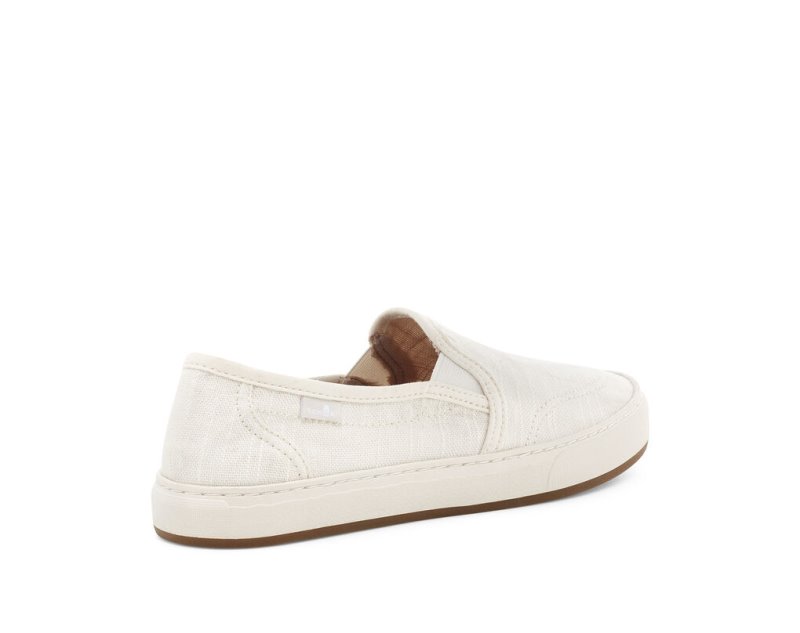 Women Sanuk Avery Hemp Vegan Slip On Shoes White | BCP158270