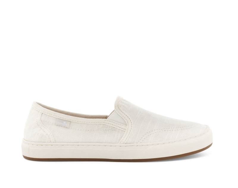 Women Sanuk Avery Hemp Vegan Slip On Shoes White | BCP158270