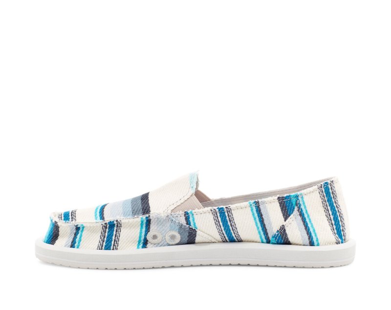 Women Sanuk Donna Blanket Slip On Shoes Blue | HVM547230