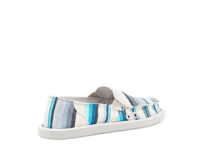 Women Sanuk Donna Blanket Slip On Shoes Blue | HVM547230