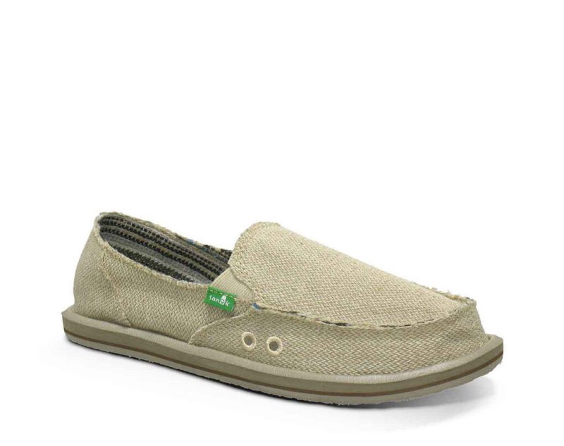 Women Sanuk Donna Hemp Shoes Beige | DVR127390