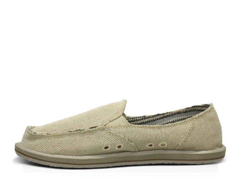 Women Sanuk Donna Hemp Shoes Beige | DVR127390