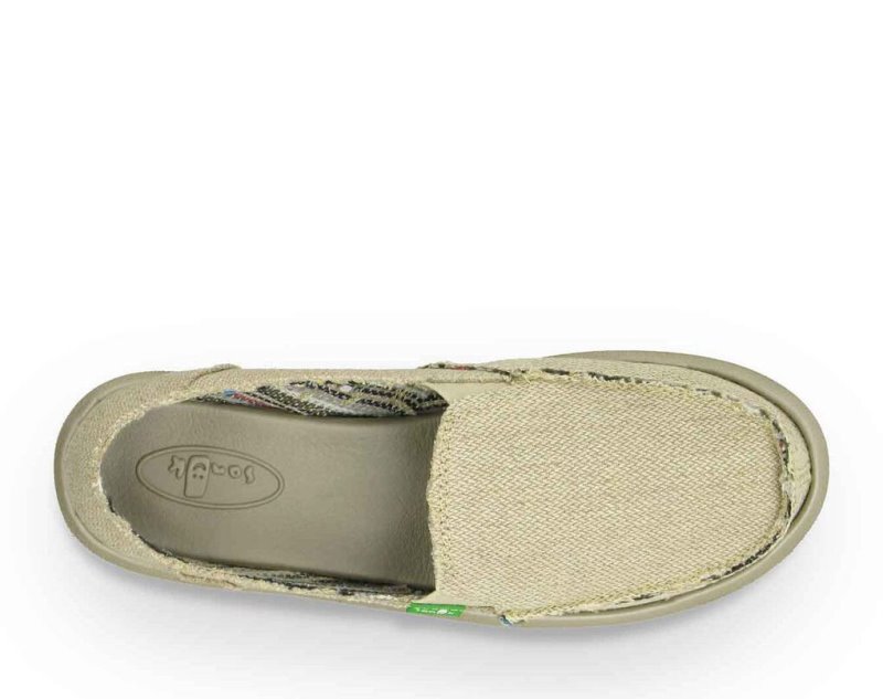 Women Sanuk Donna Hemp Shoes Beige | DVR127390