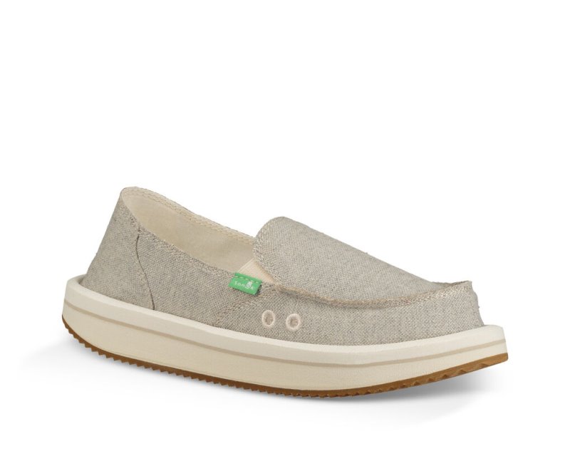 Women Sanuk Donna Rocker Sidewalk Surfers Beige | QJN685324