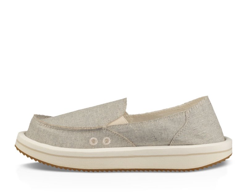 Women Sanuk Donna Rocker Sidewalk Surfers Beige | QJN685324