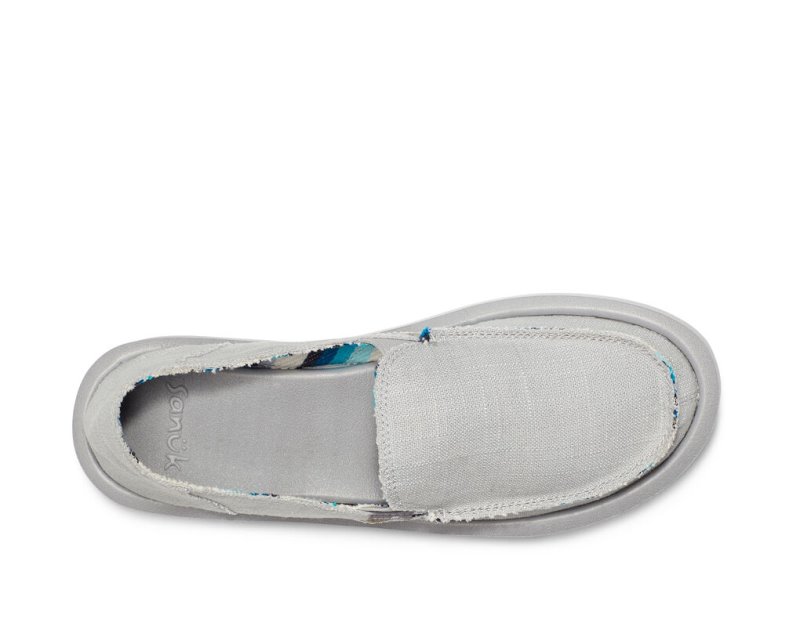 Women Sanuk Donna St Hemp Shoes Grey | LUO763102