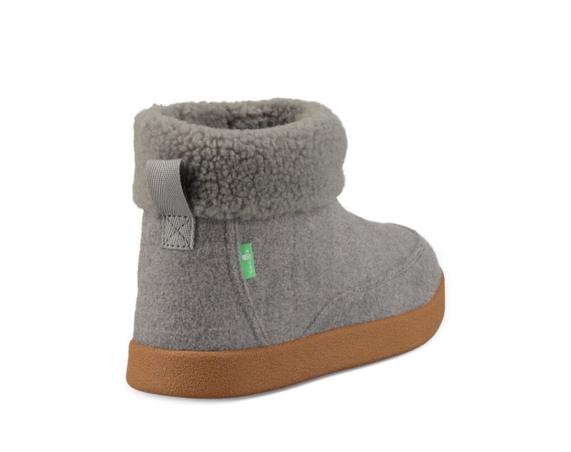 Women Sanuk New Bootah Boots Grey | KAX968534