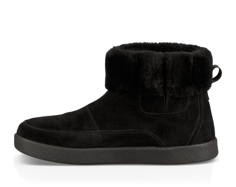 Women Sanuk New Bootah Suede Boots Black | SMV392708