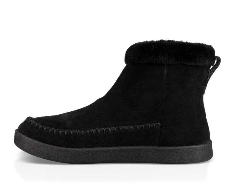 Women Sanuk Nice Bootah Suede Boots Black | SGR157908