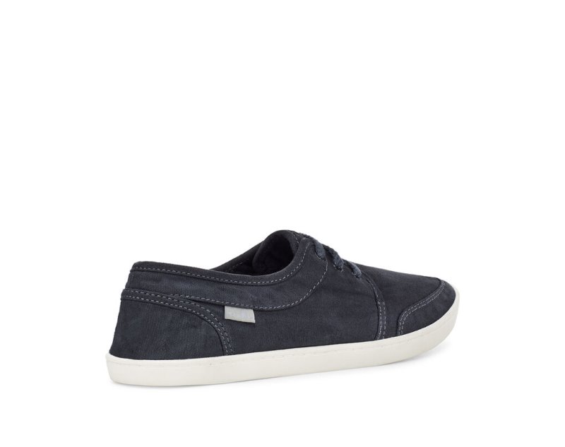 Women Sanuk Pair O Dice Lace Shoes Navy | KUA605274