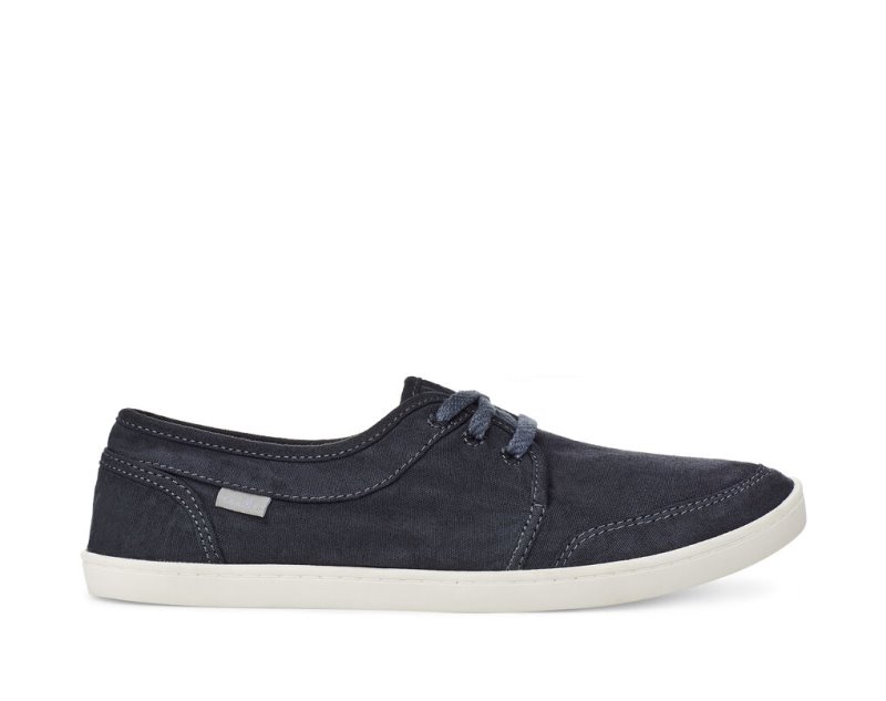 Women Sanuk Pair O Dice Lace Shoes Navy | KUA605274