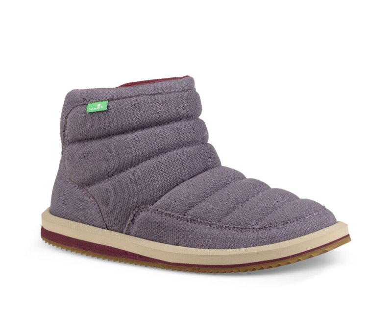 Women Sanuk Puff N Chill Cotton Boots Grey | XTC760928