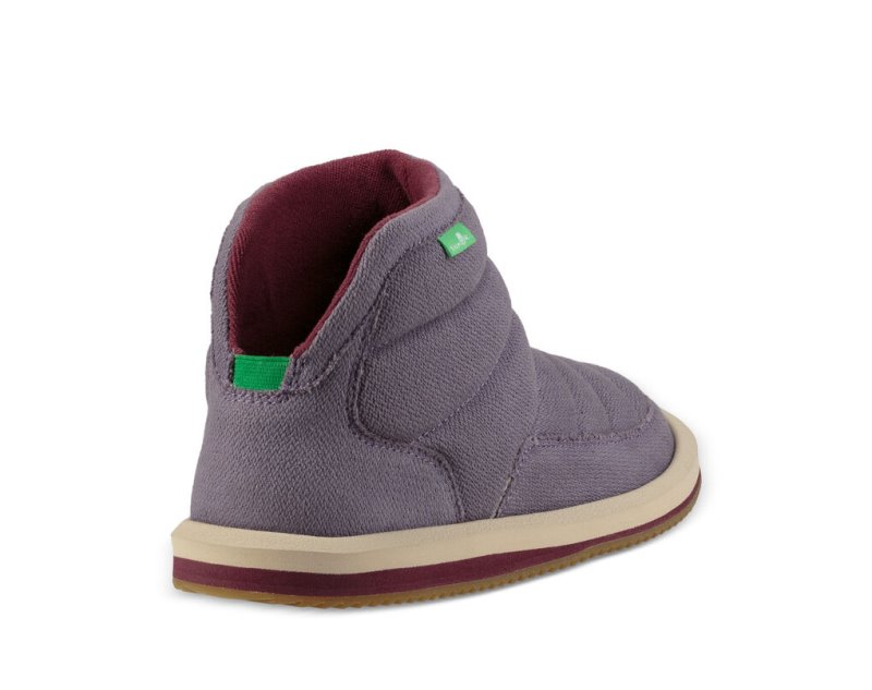 Women Sanuk Puff N Chill Cotton Boots Grey | XTC760928