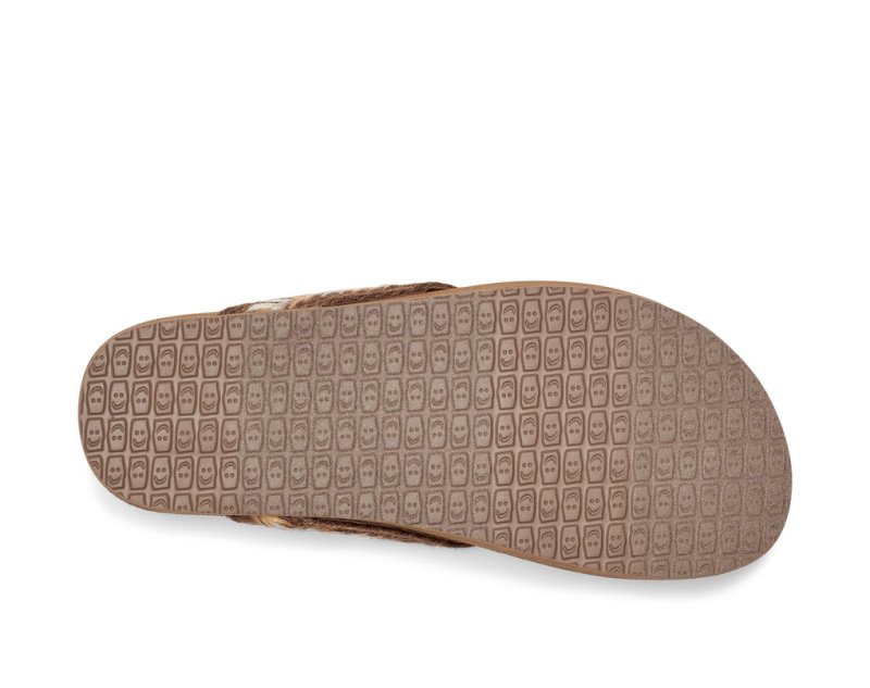 Women Sanuk She Loungy Hemp Flip Flops Beige | VAO627140