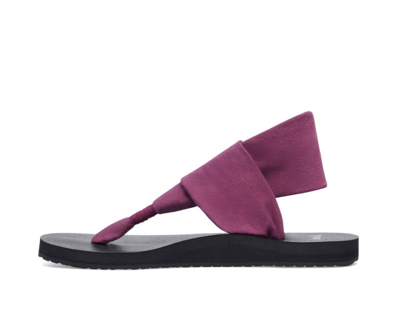 Women Sanuk Sling St Vegan Sandals Purple | YVX362719