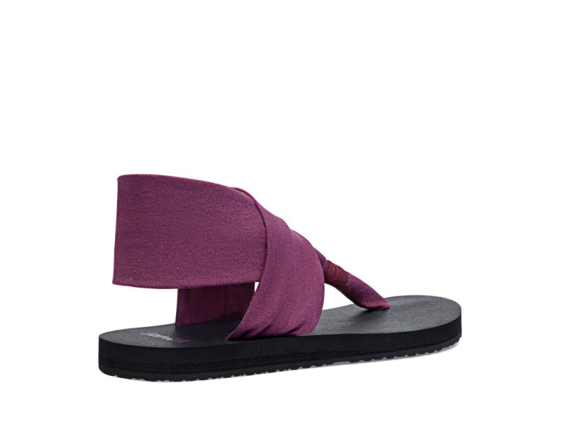 Women Sanuk Sling St Vegan Sandals Purple | YVX362719