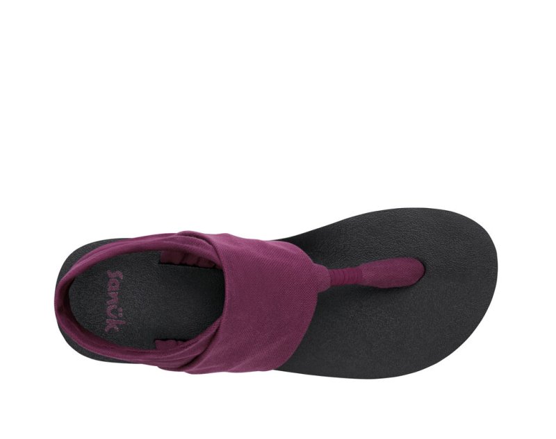 Women Sanuk Sling St Vegan Sandals Purple | YVX362719