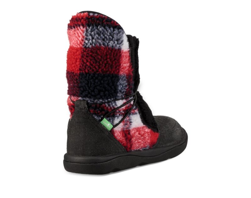 Women Sanuk Tripper Flurry Boots Black | GBC402785