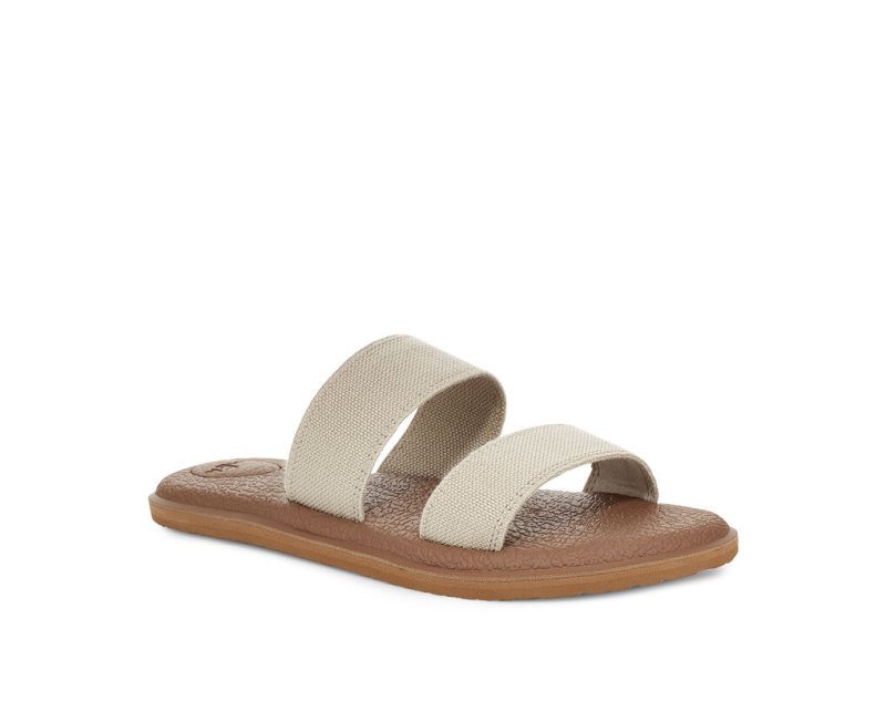 Women Sanuk Yoga Gora Sandals Khaki / Brown | XFD194870