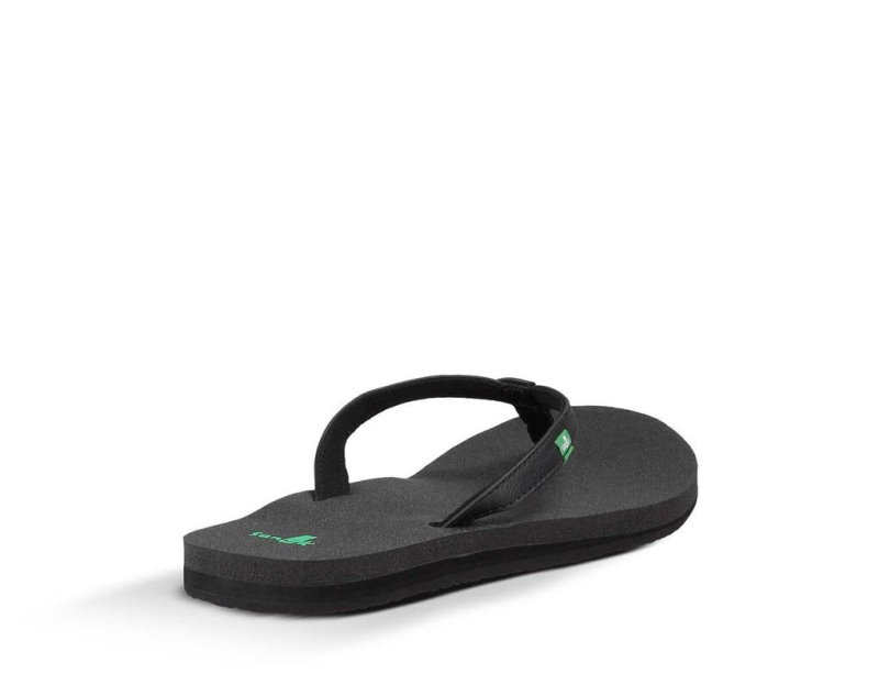 Women Sanuk Yoga Joy Flip Flops Black | ONR079642