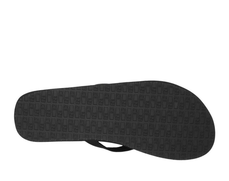 Women Sanuk Yoga Joy Flip Flops Black | ONR079642